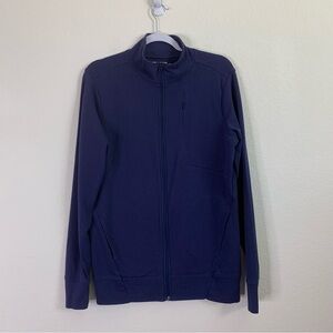 Pact Mens blue stretch Terry full zip track jacket M